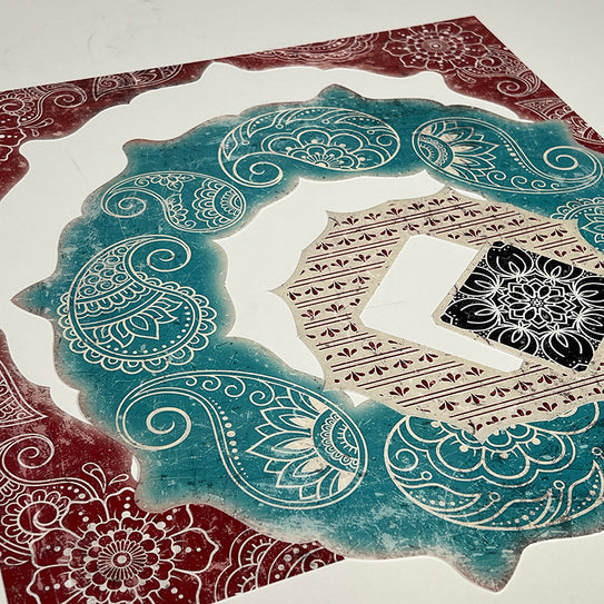 Bandana Paisley Frame Die Cut