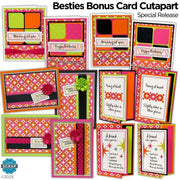 Besties Card Cutaparts
