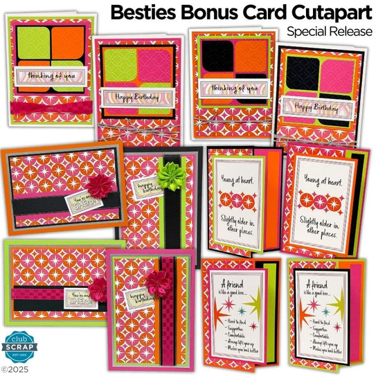 Besties Card Cutaparts